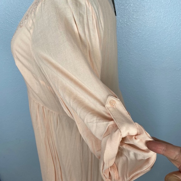 Torrid Women's Blush Embroidered Button Up Shirt Dress Size 2X - Picture 7 of 11